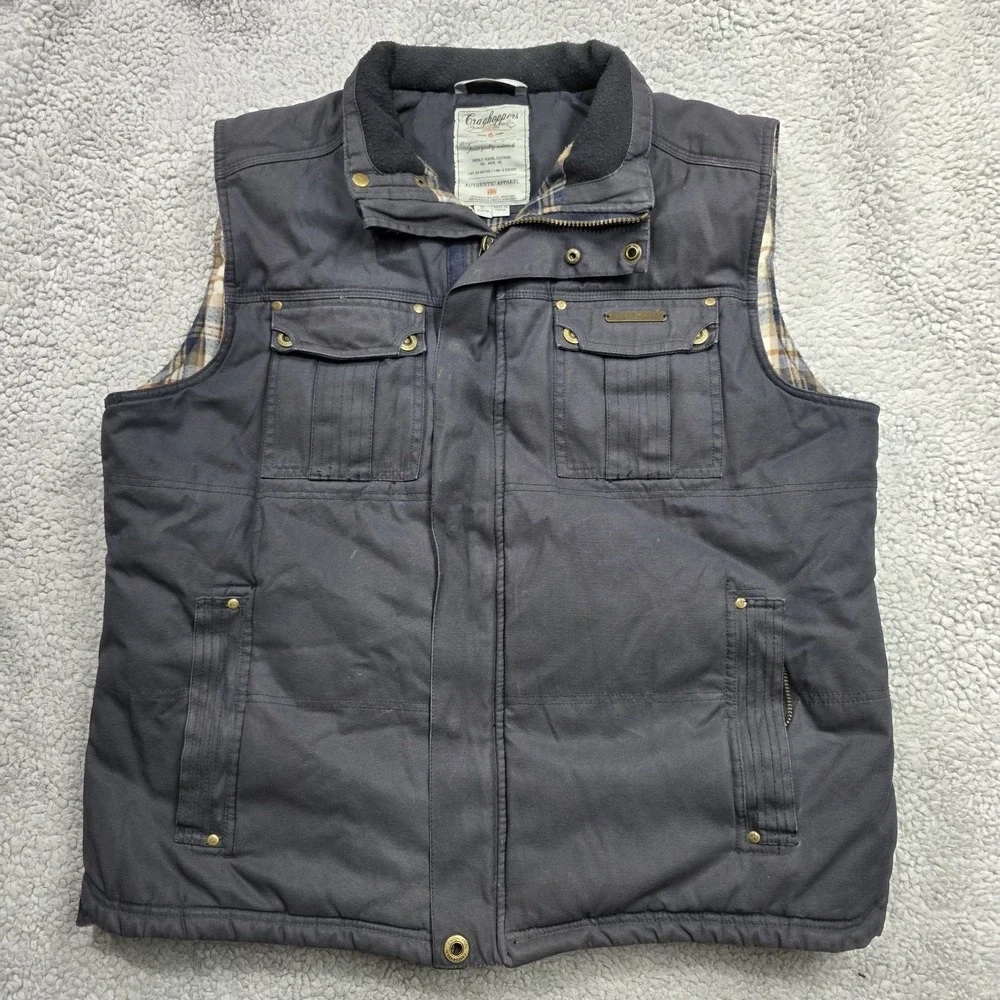 Craghoppers‎ mens puffer Blue Utility vest size Xlarge Flannel Lining